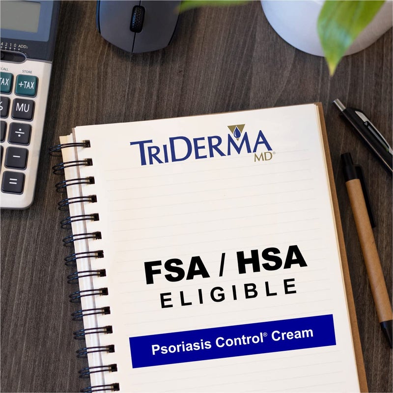 TriDerma كريم التحكم في الصدفية للوجه والجسم - قوة قصوى 3% حمض الساليسيليك، جل الألوة فيرا AP4، كريم يوريا - علاج مرطب إضافي، بدون كورتيزون أو قطران الفحم - مؤهل لـ FSA - 6 أونصات - Image 5